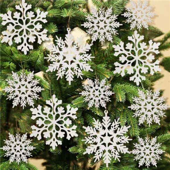 36pcs Snowflakes-Christmas Tree Decorations, Snowflake Ornaments for Tree - Picture 1 of 7